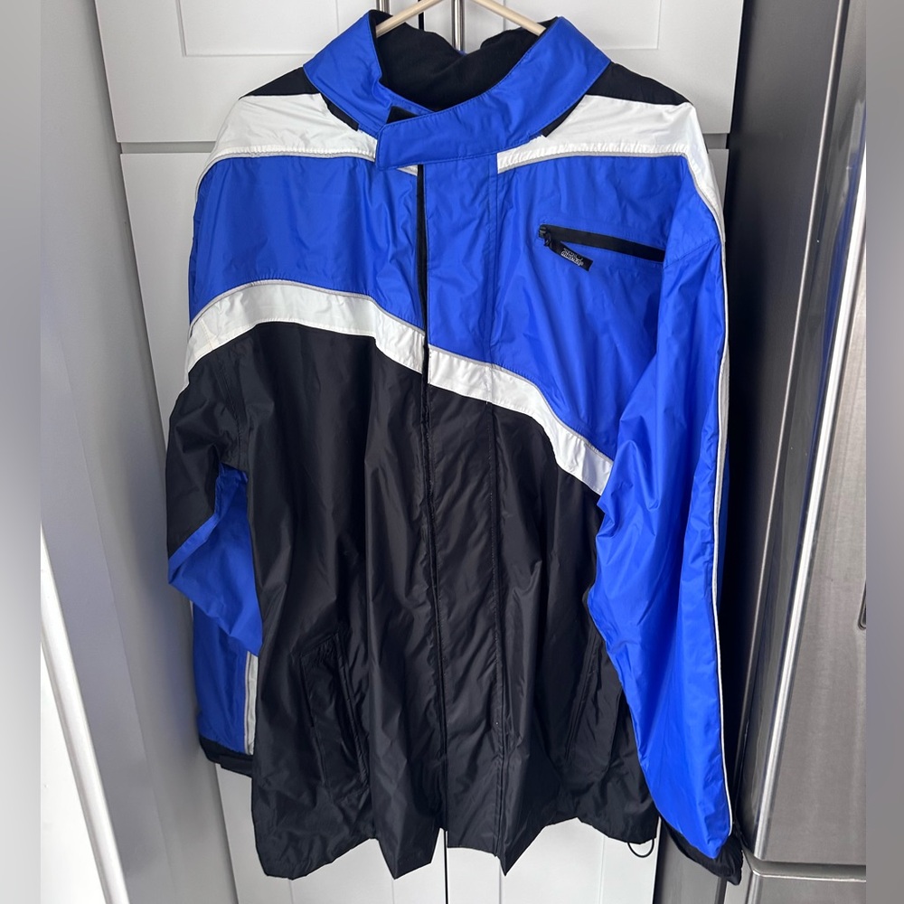 Tourmaster Defender‎ Windbreaker Blue motorcycle  Rain Jacket Waterproof 2XL